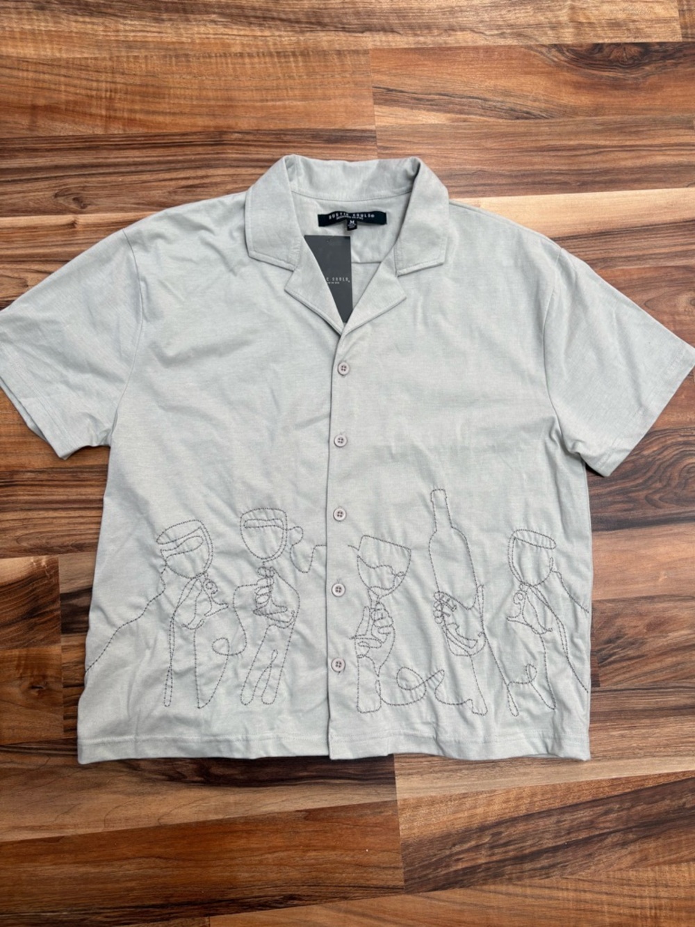 Rustic Souls Light Gray Short-Sleeve Button-Down NWT Men’s M